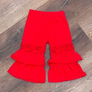 Southern Tots Red Ruffle Pants Bottoms 12m